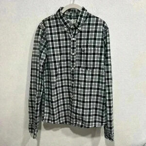 Hollister Shirt Mens Medium  Long Sleeve Button Up  Plaid Black/white